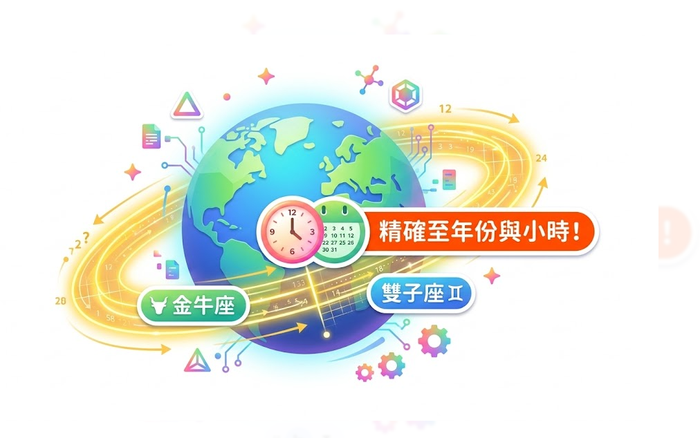 星座查詢工具是一款奠基於生命數據科學,將個體出生之時空座標精確轉換為星盤特質的專業分析系統。本圖表嚴謹展示精確至年份與小時之演算邏輯,對應金牛座、雙子座等黃道數據模組。以邏輯化視角徹底破除隨意命名的模糊感,為您建立精確的數位身份評估標準,提供最具學術依據的星座查詢輔助模型。