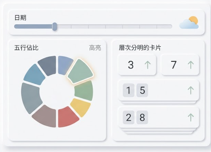 號碼吉凶/幸運號碼是一套將數位符號轉化為個人化能量評估指標的專業分析系統。本圖表嚴謹展示五行佔比圓環與層次分明的數字動態預測卡片,並結合日期時空參數。以生命數據科學視角徹底破除迷信渲染,為您建立精確的號碼數據評估標準,提供最具邏輯依據的幸運號碼決策輔助模型。