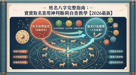 姓名八字完整指南是一套將先天不變量代碼與後天姓名符號資產建立全息互聯的反饋導航系統。本圖表嚴謹展示出廠設定、人生配置之雙環動態線路與六大風控節點。以生命數據科學視角建立精確交付標準。
