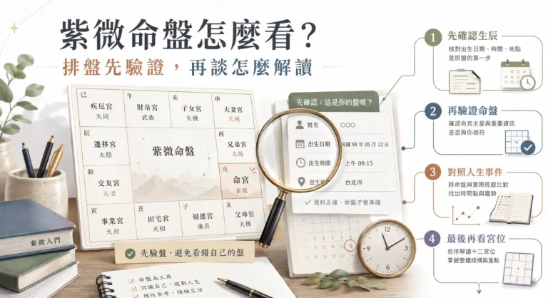 命盤怎麼看才對？排盤先驗證，再談怎麼解讀