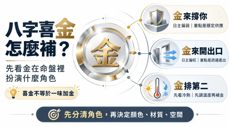 八字喜金怎麼補？先看金在你的命盤裡扮演什麼角色